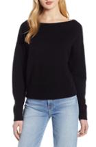 Women's Halogen Drop Shoulder Sweater - Black
