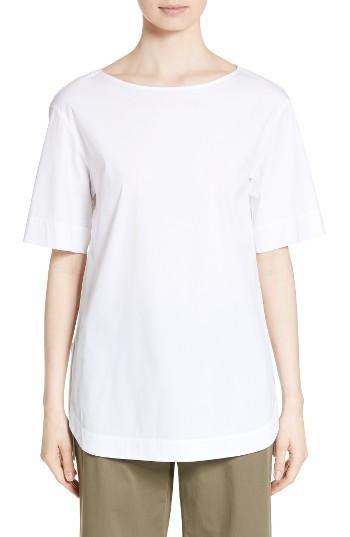 Women's Lafayette 148 New York Samara Stretch Cotton Blend Blouse