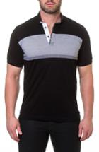 Men's Maceoo Wide Stripe Polo (s) - Black