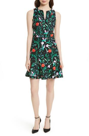 Women's Kate Spade Jardin Tile Stretch Cotton Dress
