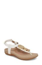 Women's Aetrex Olive T-strap Sandal Eu - White