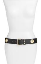 Women's Rebecca Minkoff Elle Grommet Leather Belt - Black