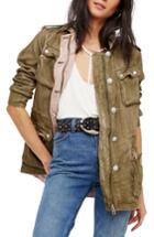 Women's Free People Double Cloth Military Jacket - Green