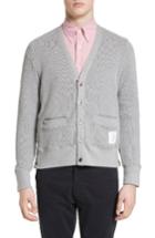 Men's Thom Browne Button Side V-neck Cardigan