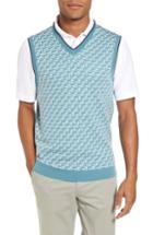 Men's Ted Baker London Tommas Golf Merino Sweater Vest (m) - Green
