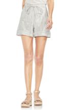 Women's Vince Camuto Tie Front Striped Shorts - White