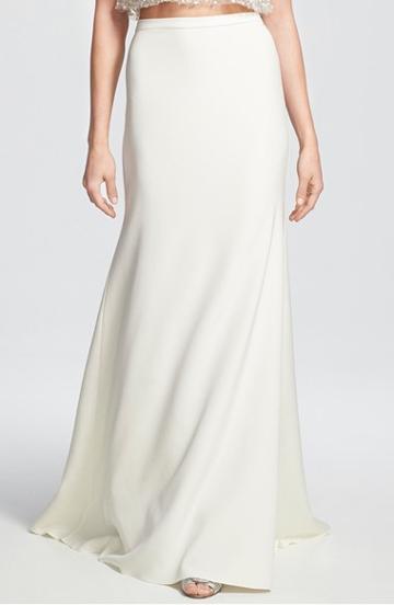 Women's Sarah Seven 'utopia' Silk Crepe Trumpet Skirt