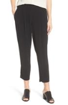 Women's Eileen Fisher Slouchy Tencel Blend Crop Pants, Size - Black