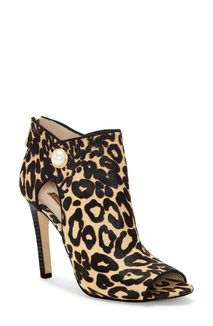 Women's Louise Et Cie Illisa Peep Toe Bootie .5 M - Brown