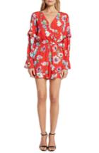 Women's Willow & Clay Print Romper - Red