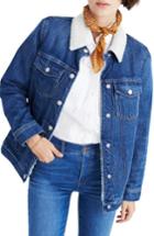 Women's Madewell Oversize Jean Jacket, Size - Blue