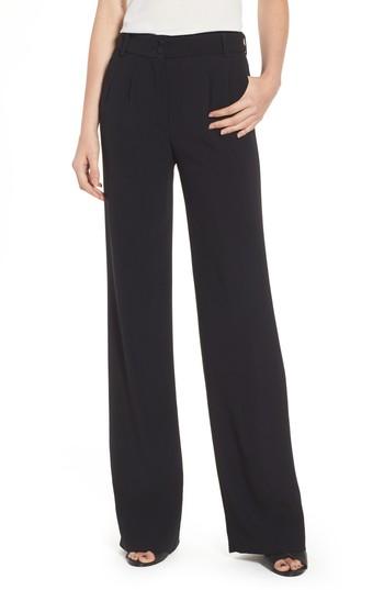 Women's Sezane Theofil Silk Trousers Us / 34 Fr - Black
