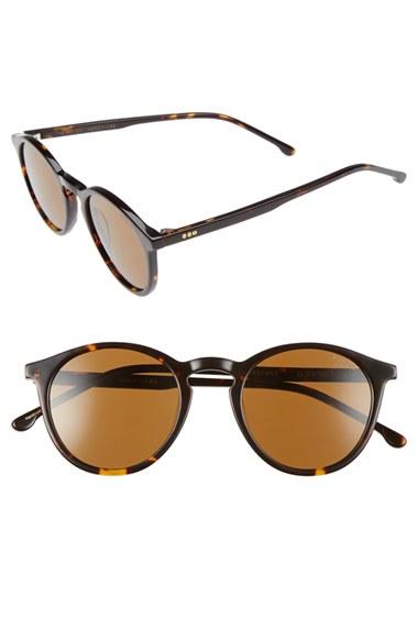 Women's Komono Aston 48mm Round Sunglasses - Tortoise