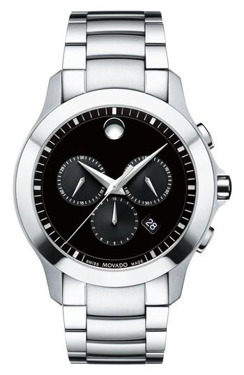 Men's Movado Masino Chronograph Bracelet Watch, 42mm