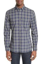 Men's Todd Snyder Trim Fit Plaid Sport Shirt, Size - Blue