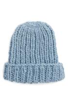 Women's Nirvanna Designs Chunky Knit Slouchy Wool Cap - Blue