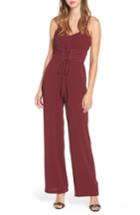 Women's Wayf Riply Corset Jumpsuit - Burgundy