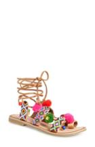 Women's Chinese Laundry 'posh' Embellished Lace-up Sandal .5 M - Brown