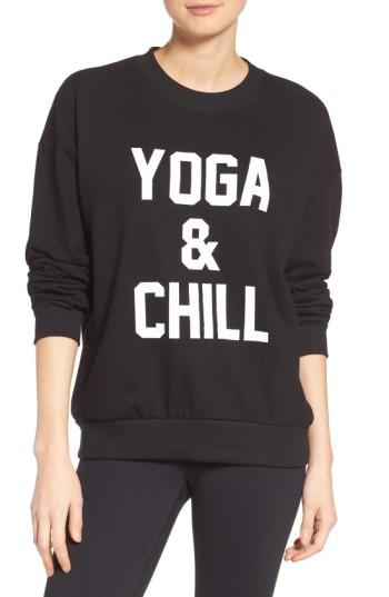 Women's Private Party Yoga & Chill Sweatshirt - Black