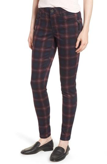 Women's Wit & Wisdom Ab-solution Plaid Slim Pants - Blue