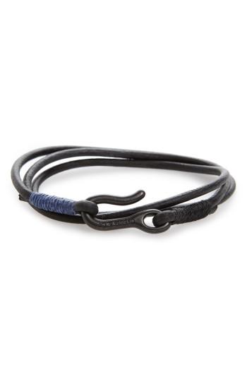 Men's Caputo & Co. Leather Triple Wrap Bracelet