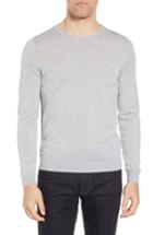 Men's Boss Leno Slim Fit Crewneck Sweater - Grey