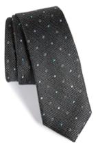 Men's Calibrate Brubeck Neat Silk Blend Tie, Size - Black