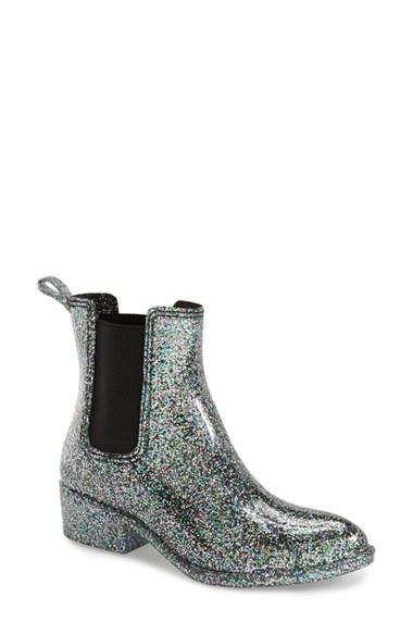 Women's Jeffrey Campbell 'stormy' Rain Boot M - Metallic