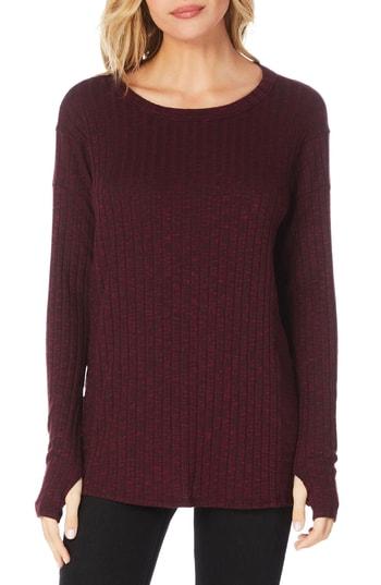 Women's Michael Stars Jasper Poorboy Scoop Neck Top, Size - Red