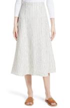 Women's Theory Zimri Stripe Linen Skirt