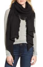 Women's Rebecca Minkoff Garter Stripe Stitch Blanket Scarf, Size - Black