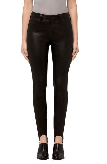 Women's J Brand Maria Leather Stirrup Leggings - Black