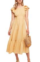 Women's Endless Summer By Free People Takin' A Chance Midi Dress - Yellow