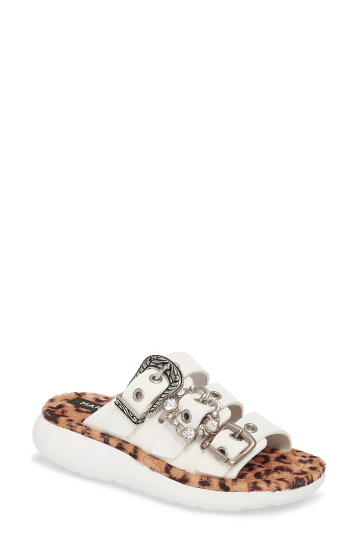Women's Marc Jacobs Emerson Faux Fur Sport Sandal Us / 35eu - White