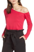 Women's Halogen One-shoulder Knit Tee - Pink