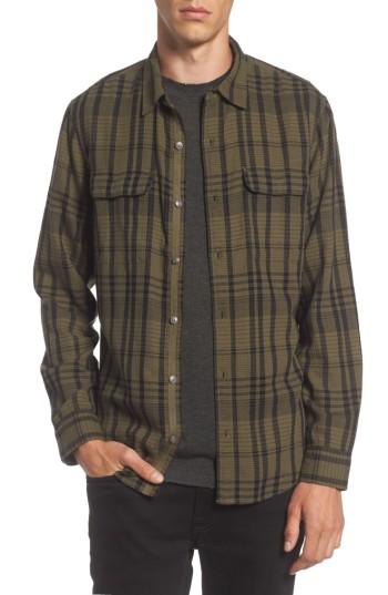 Men's Treasure & Bond Hooper Plaid Sport Shirt - Green