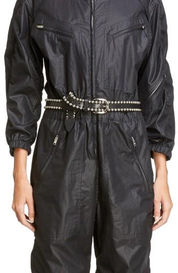 Women's Isabel Marant Studded Leather Belt - Black