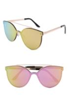 Women's Nem Matisse 55mm Cat Eye Sunglasses - Nude Two Tone W Pink Tint