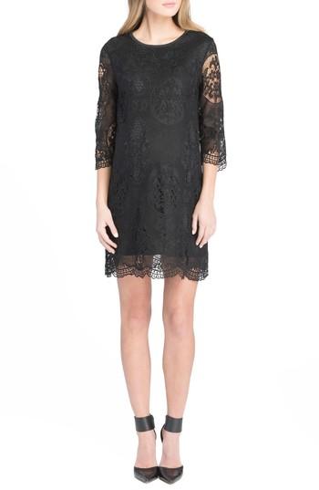Women's Lilac Clothing Lace Maternity Dress - Black