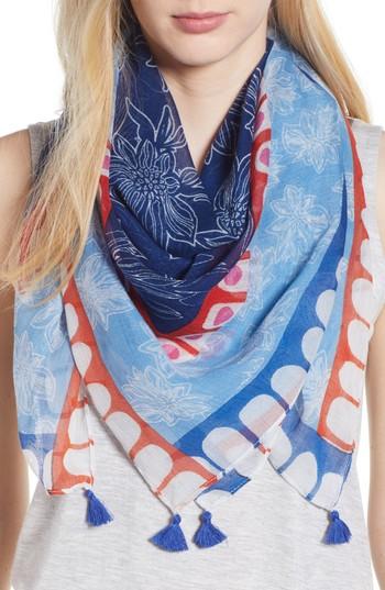 Women's Echo Deloraine Square Scarf, Size - Blue