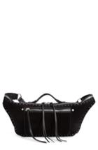 Rag & Bone Large Elliot Genuine Calf Hair Fanny Pack - Black