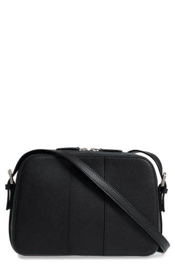 Nordstrom Brayden Leather Crossbody Camera Bag - Black