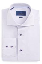 Men's David Donahue Trim Fit Solid Dress Shirt .5 32/33 - Blue