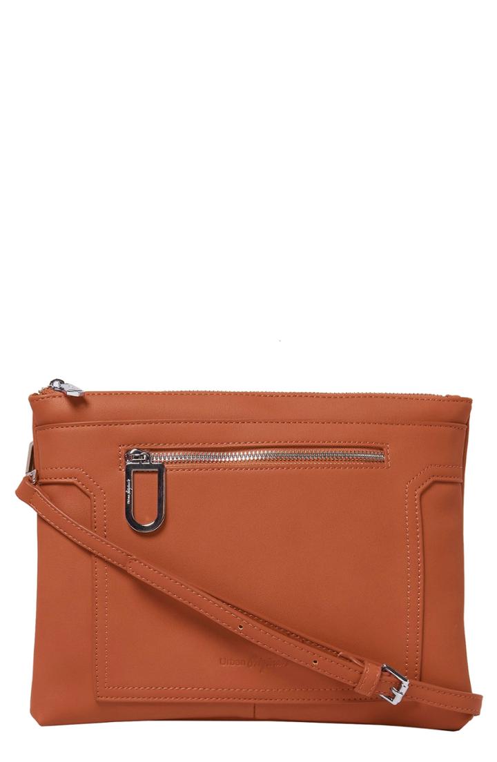 Urban Originals Muse Vegan Leather Crossbody Clutch - Brown