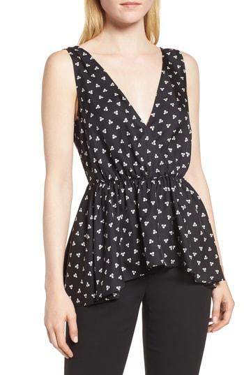 Women's Lewit Sharkbite Hem Silk Tank - Black