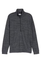 Men's Calibrate Textured Zip Fleece Sweatshirt, Size - Black