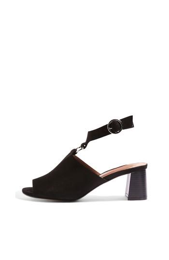 Women's Topshop Dazzle Ring Front Sandal .5us / 35eu - Black