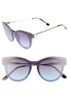 Women's Bp. Flat Cat Eye Sunglasses - Gold/ Blue