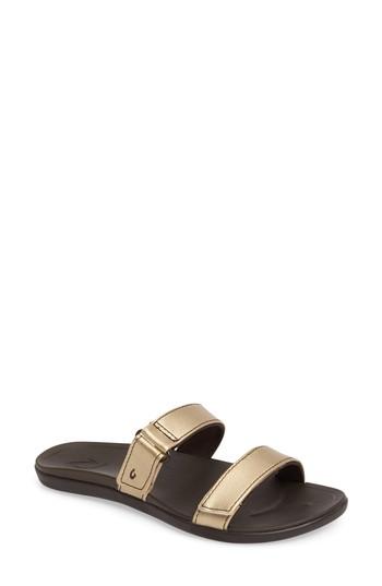 Women's Olukai Kipuka Slide Sandal M - Red
