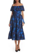 Women's Kate Spade New York Hibiscus Off The Shoulder Cotton Dress - Blue